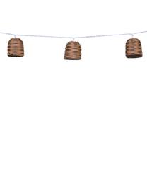 Guirnalda de luces solar LED regulable Centera, 380 cm, 10 luces, Cable: plástico, Marrón, negro, transparente, L 380 cm