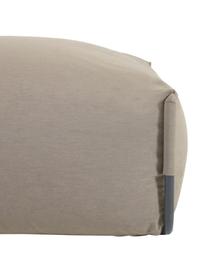 Outdoor poef Square, Bekleding: polyester, polypropyleen,, Frame: gelakt aluminium, Beige, B 101  x D 101 cm