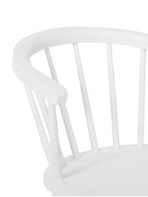 Sedia con braccioli in legno Megan 2 pz, Legno di caucciù verniciato, Bianco, Larg. 53 x Prof. 52 cm