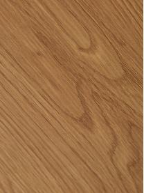 Hoge wandrek Seaford van hout en metaal, Frame: gepoedercoat metaal, Zwart, wild eikenhout, B 77 x H 185 cm