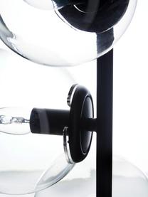 Stehlampe Casey aus Glas, Schwarz, Transparent, Ø 37 x H 170 cm