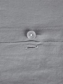 Pościel lniana z efektem sprania Nature, Ciemny szary, 135 x 200 cm + 1 poduszka 80 x 80 cm