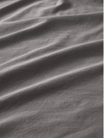 Pościel z lnu z efektem sprania Nature, Ciemny szary, 200 x 200 cm + 2 poduszki 80 x 80 cm