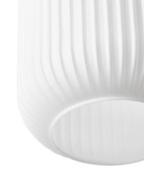 Suspension en verre opalescent Candela, Blanc, couleur laitonnée, larg. 87 x prof. 20 cm