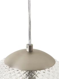 Kleine hanglamp Lorna van glas, Lampenkap: glas, Transparant, zilverkleurig, Ø 25 cm