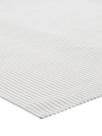 Stof-servetten strepen van halflinnen, 6 stuks, Wit, grijs, B 45 x L 45 cm