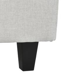 Lit à sommier tapissier gris clair Premium Eliza, Tissu gris clair, 140 x 200 cm, indice de fermeté 2