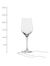 Kristall-Weißweingläser Exquisit, 6 Stück, Kristallglas, Transparent, Ø 8 x H 23 cm, 420 ml