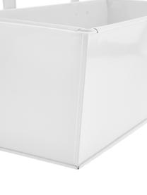 XL Balkon-Übertopf Larissa aus Metall, Metall, beschichtet, Weiß, B 40 x H 28 cm