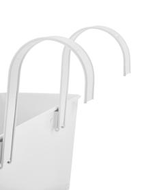 Velký balkonový obal na květináč z kovu Larissa, Potažený kov, Bílá, Š 40 cm, V 28 cm