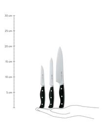 Messer Pura aus Edelstahl, 3er-Set, Edelstahl 18/10, Silberfarben, Schwarz, Set mit verschiedenen Größen