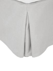 Letto boxspring Premium Violet, Materasso: nucleo a 5 zone di molle , Piedini: legno massiccio di betull, Tessuto grigio chiaro, Larg. 140 x lung. 200 cm, grado di durezza H2