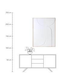 Wandobjekt Rahmenrelief-Kunsttafel Betido, Rahmen: Eschenholz, Weiß, Hellbraun, B 100 x H 123 cm
