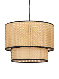 Lampa wisząca z plecionki wiedeńskiej Vienna, Jasny brązowy, czarny, Ø 40 x W 30 cm