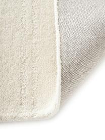Wollen vloerkleed Alan in crèmewit, handgetuft, Onderzijde: 100% katoen Bij wollen vl, Crèmewit, B 80 x L 150 cm (maat XS)