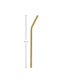Set 4 cannucce dorate con spazzolino Shine, Nero, Lung. 23 cm