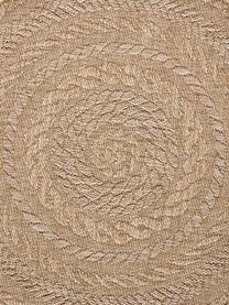 Runder In- & Outdoor-Teppich Almendro in Jute-Optik, 100% Polypropylen, Braun, Ø 160 cm (Größe L)