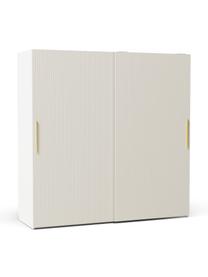 Modulaire schuifdeurkast Simone, 200 cm breed, diverse varianten, Hout, beige, Basis interieur, B 200 x H 200 cm