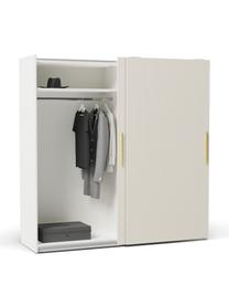 Modulaire schuifdeurkast Simone, 200 cm breed, diverse varianten, Hout, beige, Basis interieur, B 200 x H 200 cm