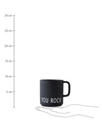 Tazza caffè di design Favourite YOU ROCK, Fine Bone China (porcellana), Nero (You rock), Ø 10 x Alt. 9 cm, 250 ml