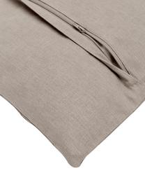 Funda de cojín de lino texturizada Malia, 51% lino, 49% algodón, Beige, An 45 x L 45 cm