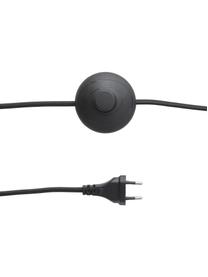 Lampa podłogowa trójnóg z kloszem z tkaniny Cella, Czarny, odcienie chromu, Ø 45 x W 147 cm