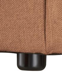 Canapé d'angle modulable 4 places avec pouf Lennon, Tissu nougat, larg. 327 x prof. 207 cm