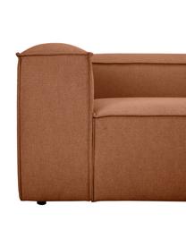 Canapé d'angle modulable 4 places avec pouf Lennon, Tissu nougat, larg. 327 x prof. 207 cm