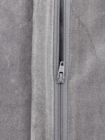 Federa arredo in velluto con motivo strutturato Sina, Velluto (100% cotone), Grigio, Larg. 30 x Lung. 50 cm