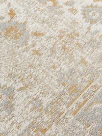 Handgeweven chenille vloerkleed Loire in vintage stijl, Bovenzijde: 95% katoen, 5% polyester, Onderzijde: 100% katoen, Beige, B 160 x L 230 cm (maat M)