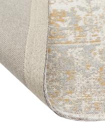 Handgeweven chenille vloerkleed Loire in vintage stijl, Bovenzijde: 95% katoen, 5% polyester, Onderzijde: 100% katoen, Beige, B 80 x L 150 cm (maat XS)