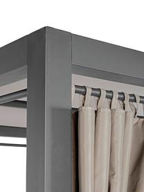 Podwójny leżak do opalania z baldachimem Dream, Stelaż: aluminium malowane proszk, Czarny, S 188 x W 205 cm