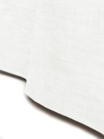 Divano componibile in tessuto bianco crema Russell, rivestimento in cotone sfoderabile, Rivestimento: 100% cotone Con 50.000 ci, Struttura: legno di pino massiccio c, Piedini: materiale sintetico, Tessuto bianco crema, Larg. 412 x Alt. 77 cm