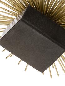 Marmer decoratief object Marburch, Object: metaal, Voet: marmer, Onderzijde: vilt, Object: goudkleurig. Voet: zwart marmer, Ø 16 x H 11 cm