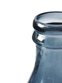 Jarrón de suelo de vidrio reciclado Dante, Vidrio reciclado, Azul oscuro, Ø 40 x Al 56 cm