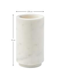 Gobelet en marbre à brosse à dents Simba, Marbre, Blanc, marbré, Ø 8 x haut. 14 cm