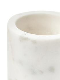 Tazza per spazzolino in marmo Simba, Marmo, Bianco marmorizzato, Ø 8 x Alt. 14 cm