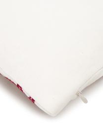 Vyšívaný povlak na polštář s norským vzorem Orkney, 100% bavlna, Červená, bílá, Š 45 cm, D 45 cm