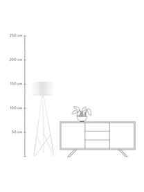Lampa podłogowa trójnóg Jessica, Biały, chrom, Ø 45 x W 155 cm
