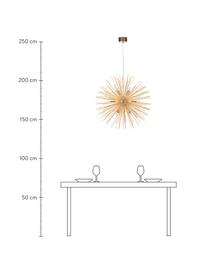 Große Design Pendelleuchte Soleil, Baldachin: Metall, beschichtet, Messingfarben, Ø 72 cm