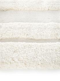 Flauschiger Hochflor-Teppich Genève mit erhabener Hoch-Tief-Struktur, Flor: Mikrofaser (100 % Polyest, Cremeweiß, B 120 x L 180 cm (Größe S)