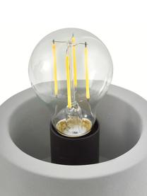 Kleine Tischlampe Christina mit Betonfuss, Lampenschirm: Glas, Betongrau, Grau, transparent, Ø 20 x H 30 cm