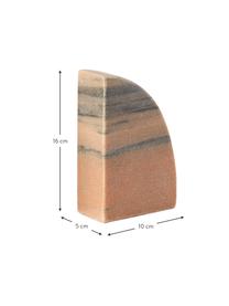 Fermalibri in marmo Natasha 2 pz, Marmo, Terracotta, marmorizzato, Larg. 10 x Alt. 16 cm