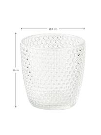 Teelichthalter-Set Marilu aus Glas, 4-tlg., Glas, Transparent, Ø 8 x H 8 cm