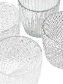Teelichthalter-Set Marilu aus Glas, 4-tlg., Glas, Transparent, Ø 8 x H 8 cm