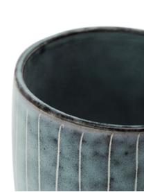 Tasses à expresso artisanales Nordic Sea, 6 pièces, Grès cérame, Tons gris et bleus, Ø 7 x haut. 8 cm, 100 ml