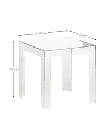Mesa auxiliar transparente Jolly, Policarbonato, Transparente, An 40 x Al 40 cm