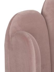 Letto imbottito in velluto rosa cipria Glamour, Piedini: metallo ottonato, Rivestimento: velluto (poliestere) 100., Velluto rosa, 160 x 200 cm