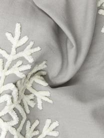 Vyšívaný poťah na vankúš Snowflake, 100 % bavlna, Sivá, Š 45 x D 45 cm