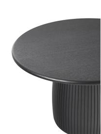 Tavolo rotondo con struttura scanalata Nelly, in diverse dimensioni, Impiallacciato in legno di frassino, con pannelli di fibra a media densità (MDF), certificato FSC, Nero, Ø 115 x Alt. 75 cm